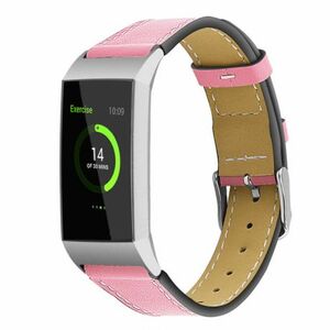 BStrap Leather Italy (Large) szíj Fitbit Charge 3 / 4, pink (SFI006C09) kép