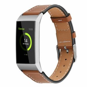 BStrap Leather Italy (Small) szíj Fitbit Charge 3 / 4, brown (SFI006C11) kép