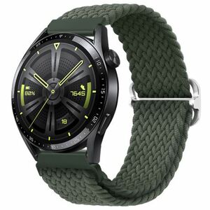 BStrap Elastic Nylon szíj Huawei Watch GT2 42mm, olive green (SSG024C0407) kép