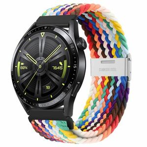 BStrap Elastic Nylon 2 szíj Huawei Watch 3 / 3 Pro, rainbow (SSG027C0210) kép