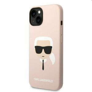 Karl Lagerfeld MagSafe Liquid Silicone Karl Head tok Apple iPhone 14 számára, rózsaszín kép