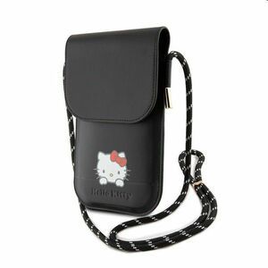 Hello Kitty PU Daydreaming Logo Leather Wallet Phone Bag, fekete kép