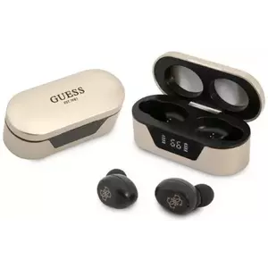 Fejhallgató Guess GUTWST31ED TWS Bluetooth earphones + docking station gold (GUTWST31ED) kép