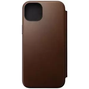 Tok Nomad Modern Leather Folio, brown - iPhone 15 Plus (NM01625285) kép