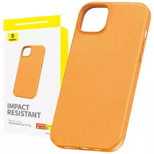 Tok Baseus Phone Case for iPhone 15 Fauxther Series (Orange) kép