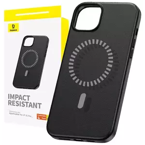 Tok Baseus Magnetic Phone Case for iPhone 15 Pro Fauxther Series (Black) kép