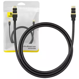 Kábel Baseus Network cable cat.8 Ethernet RJ45, 40Gbps, 1m (black) kép