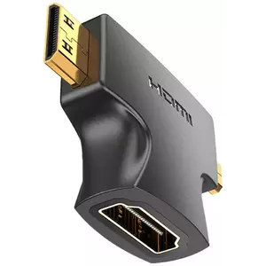 Adapter Vention HDMI - Mini/Micro HDMI Adapter 2in1 AGFB0 (Black) kép