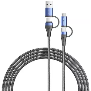 Kábel Vention 4in1 USB cable USB 2.0 CTLLH 2m (black) kép