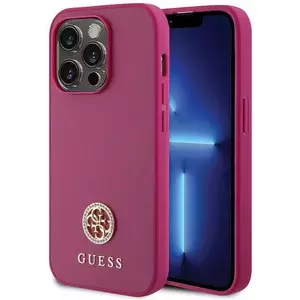 Tok Guess GUHCP15XPS4DGPP iPhone 15 Pro Max 6.7" pink hardcase Strass Metal Logo (GUHCP15XPS4DGPP) kép