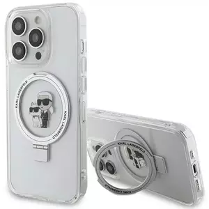 Tok Karl Lagerfeld KLHMP14LHMRSKCH iPhone 14 Pro 6.1" white hardcase Ring Stand Karl&Choupettte MagSafe (KLHMP15LHMRSKCH) kép