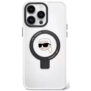 Tok Karl Lagerfeld KLHMP15LHMRSKHH iPhone 15 Pro 6.1" white hardcase Ring Stand Karl Head MagSafe (KLHMP15LHMRSKHH) kép