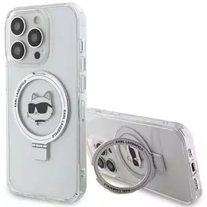 Tok Karl Lagerfeld KLHMP15XHMRSCHH iPhone 15 Pro Max 6.7" white hardcase Ring Stand Choupette Head MagSafe (KLHMP15XHMRSCHH) kép
