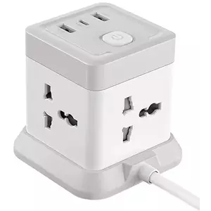 XO Power strip WL20 4x AC sockets, 1x USB-C, 2x USB-A, 2500W (white) kép