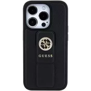 Tok Guess GUHCP15SPGSSADK iPhone 15 6.1" black hardcase Grip Stand 4G Saffiano Strass (GUHCP15SPGSSADK) kép