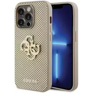 Tok Guess GUHCP15XPSP4LGD iPhone 15 Pro Max 6.7" gold hardcase Perforated 4G Glitter (GUHCP15XPSP4LGD) kép
