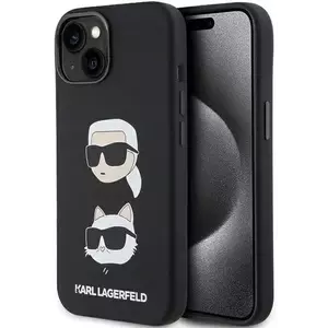 Tok Karl Lagerfeld KLHCP15MSDHKCNK iPhone 15 Plus 6.7" black Silicone Karl&Choupette Head (KLHCP15MSDHKCNK) kép