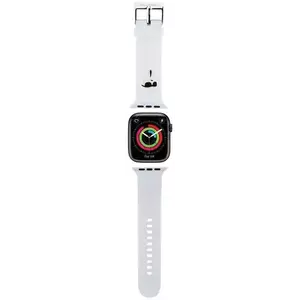 Óraszíj Karl Lagerfeld KLAWLSLKNH Apple Watch Strap 42/44/45/49mm white 3D Rubber Karl Head (KLAWLSLKNH) kép