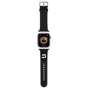 Óraszíj Karl Lagerfeld KLAWMSLCNK Apple Watch Strap 38/40/41mm black 3D Rubber Choupette Heads (KLAWMSLCNK) kép