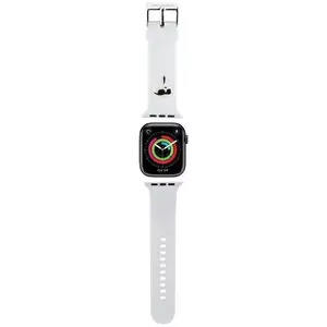 Óraszíj Karl Lagerfeld KLAWMSLKNH Apple Watch Strap 38/40/41mm white 3D Rubber Karl Head (KLAWMSLKNH) kép
