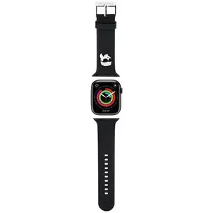 Óraszíj Karl Lagerfeld KLAWMSLKNK Apple Watch Strap 38/40/41mm black 3D Rubber Karl Head (KLAWMSLKNK) kép