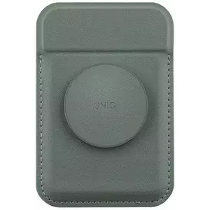 Pénztárca UNIQ Flixa magnetic card wallet with stand green MagSafe (UNIQ-FLIXA-LICHENGREEN) kép