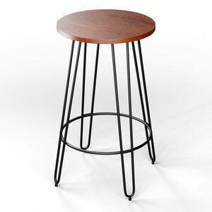 Blumfeldt Bisztró asztal, Hamilton, Ø60 cm, fa acélkeret kép