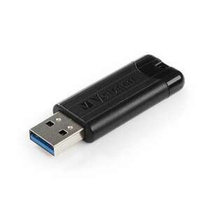 VERBATIM Pendrive, 64GB, USB 3.2, VERBATIM "Pinstripe", fekete kép