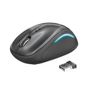 Trust Yvi FX Wireless Mouse vezeték nélküli fekete egér, vezeték... kép