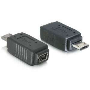 Delock Adapter USB micro-B apa - mini USB 5pin anya kép