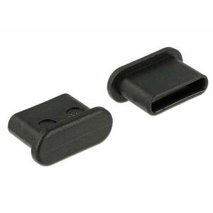 Delock Porvédo USB Type-C kimenethez fogantyú nélkül 10 darab fekete kép
