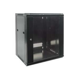 Intellinet fali szekrény, 19, 9U/600mm, üvegajtó, egyszekciós, fekete kép