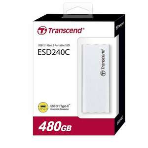 Transcend ESD240C 480GB USB 3.1 Gen 2 Type C 520/460mb/s ezüst kü... kép