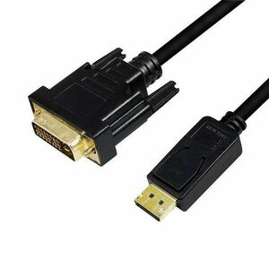 Logilink DisplayPort kábel, DP/M DVI/M, 1080p, fekete, 2 m kép