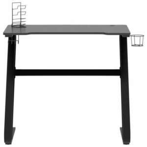 Fekete zz-lábú gamer asztal 90 x 60 x 75 cm kép