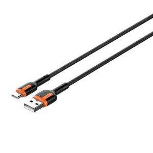 LDNIO LS532, USB - USB-C 2m kábel (szürke-narancs) kép