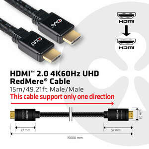 CLUB3D HDMI 2.0 - HDMI 2.0 UHD RedMere 15m kábel (CAC-2314) (CAC-2314) kép