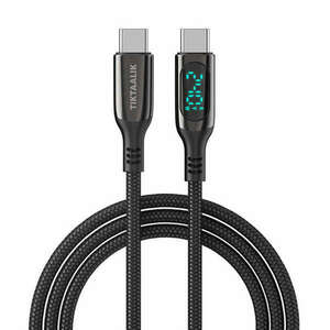 Cable USB-C to USB-C TIKTAALIK PD 240W, 1.5m (black) kép