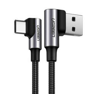USB-USB-C kábel, ferde UGREEN US176, 3A, 1m (fekete) kép