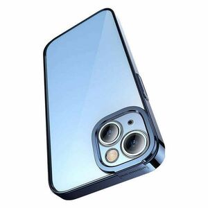 Baseus Glitter iPhone 14 Plus Átlátszó tok és üvegfólia (kék) kép