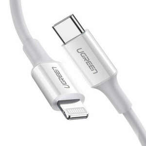 UGREEN US171 Lightning USB-C Kábel, 3A, 0.25m (fehér) kép