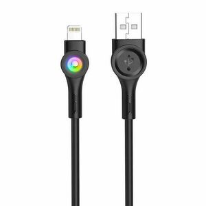 Foneng X59 USB to Micro USB cable, LED, 3A, 1m (black) kép