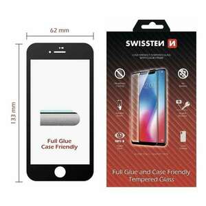Swissten - tokbarát full 3D fólia iPhone SE 2020 fekete kép