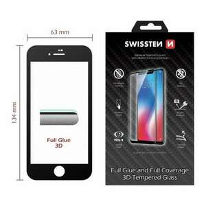 Swissten - full glue 3D fólia iPhone SE 2020 fekete kép