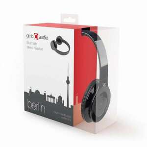 Gembird "Berlin" Bluetooth stereo headset fekete (BHP-BER-BK) kép