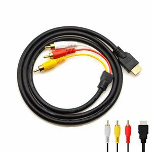 HDMI/3RCA átalakító kábel, 1, 5 méter, HDMI-ről 3RCA Video Audio A... kép