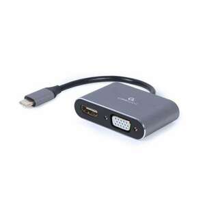 Gembird A-USB3C-HDMIVGA-01 USB Type-C to HDMI + VGA Display adapt... kép