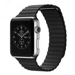 Mybandz Apple Watch 42/44mm mágneses bőr óraszíj fekete (APW421835) kép