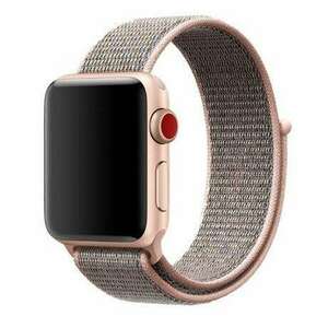 Mybandz Apple Watch 42/44mm szövet óraszíj rózsaszín-homokszínű(A... kép