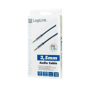 LogiLink 3.5mm Stereo apa/apa audio kábel 1m kék (CA10100) (CA10100) kép